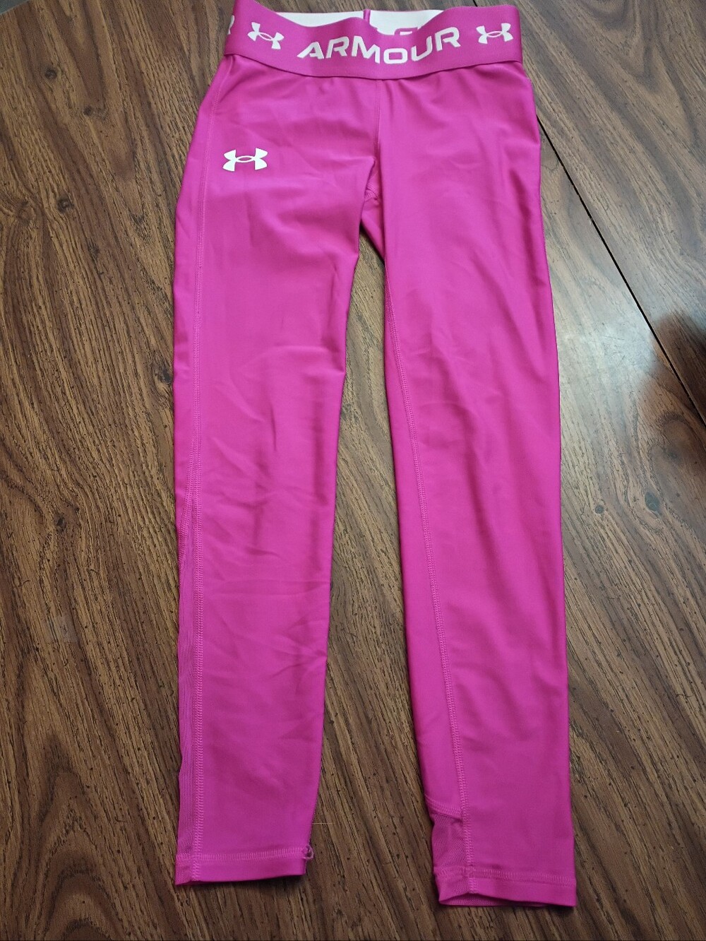 🩷Under Armour Hot Pink Girls' Athletic Leggings Size Youth Small